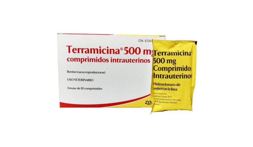 TERRAMICINA INTRAUTERINA 500 MG 10 COMP.