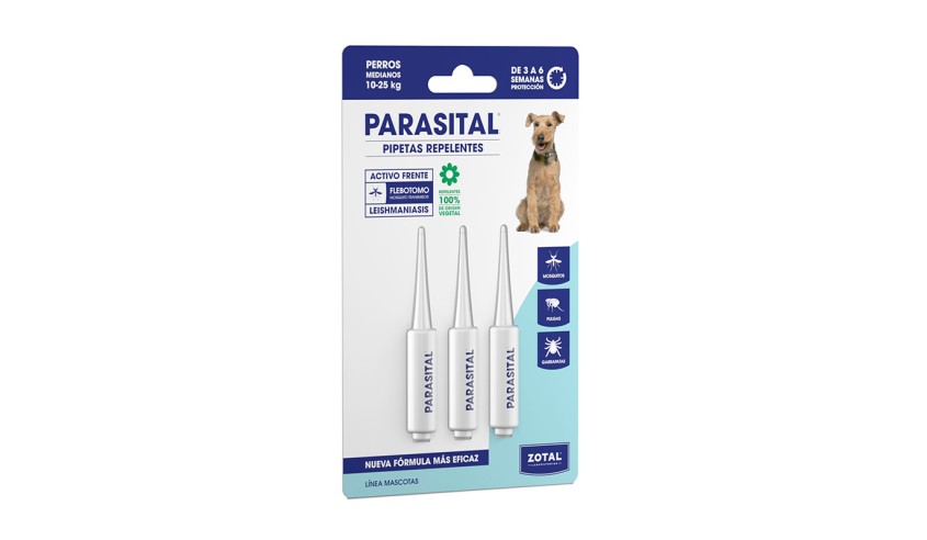 PARASITAL PERROS MEDIANOS 10 - 25 KG (3 PIPETAS X 3 ML)