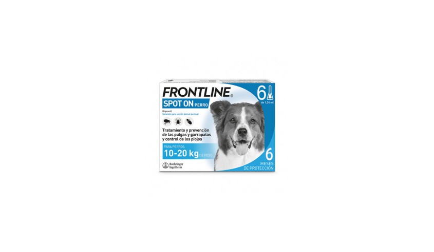 FRONTLINE SPOT ON PERRO 10 - 20 KG 6 PIPETAS