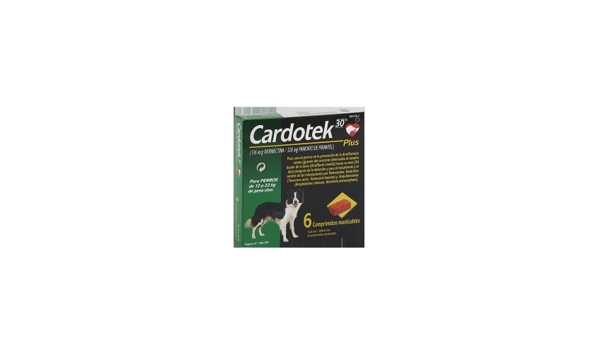 CARDOTEK 30 PLUS 136 MCG VERDE (HASTA 11 KG) 6 COMP.