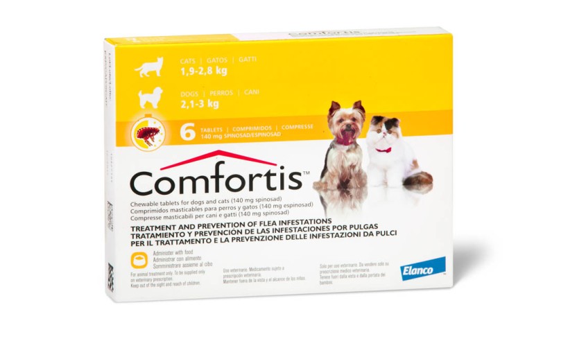 COMFORTIS 140 MG 6 Comp (1.9 - 2.8 KG) - AMARILLO