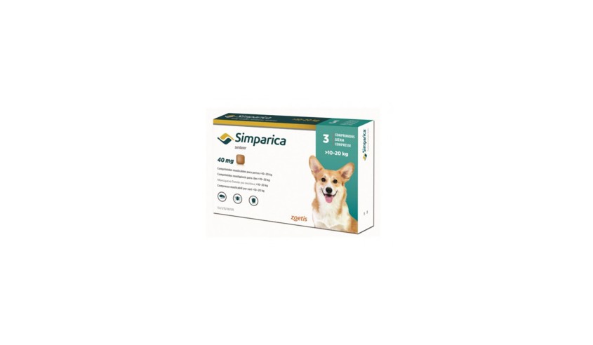 SIMPARICA 40 MG 10-20 KG 3 COMP