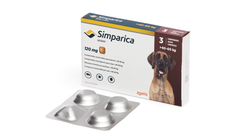 SIMPARICA 120 MG 40-60 KG 3 COMP