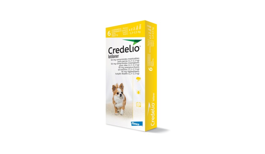 CREDELIO 56 MG 1.3-2.5 KG 6 COMP (AMARILLO)