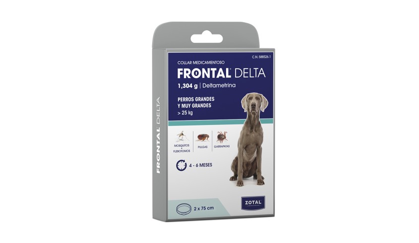 FRONTAL DELTA COLLAR DUO 2 X 75 CM ANTIPARASITARIO PERROS