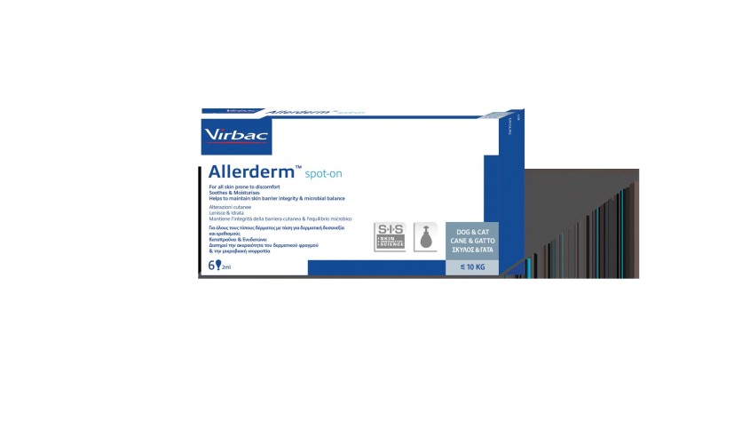 ALLERDERM SPOT ON 2 ML PERRO-GATO -10KG 6 PIP